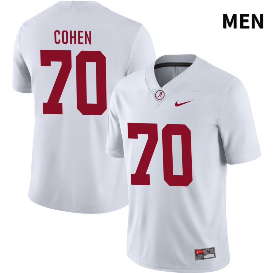 Alabama Crimson Tide Men's Javion Cohen #70 NIL White 2022 NCAA Authentic Stitched College Football Jersey AU16Y35BY
